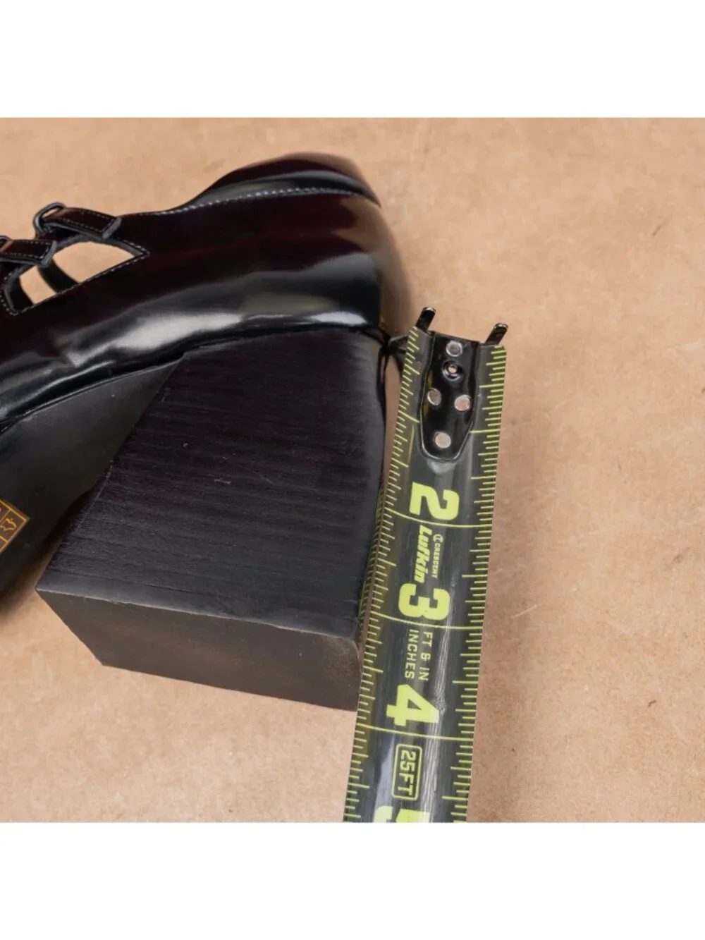 Jeffrey Campbell Mary Jane Platform Shoes Womens 7 Black Patent Chunky